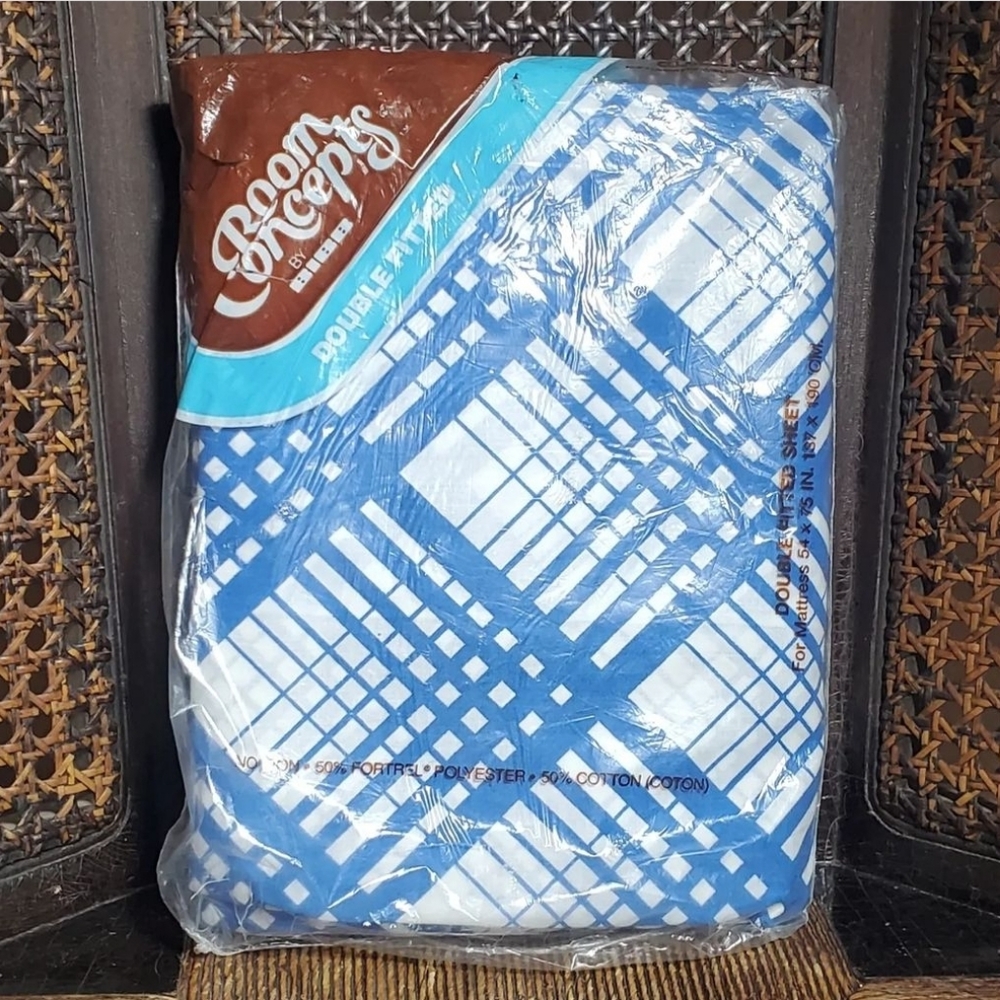 Vintage NOS Bibb Room Concepts Full Fitted Sheet